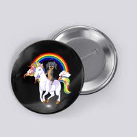 Dachshund Riding Unicorn Button