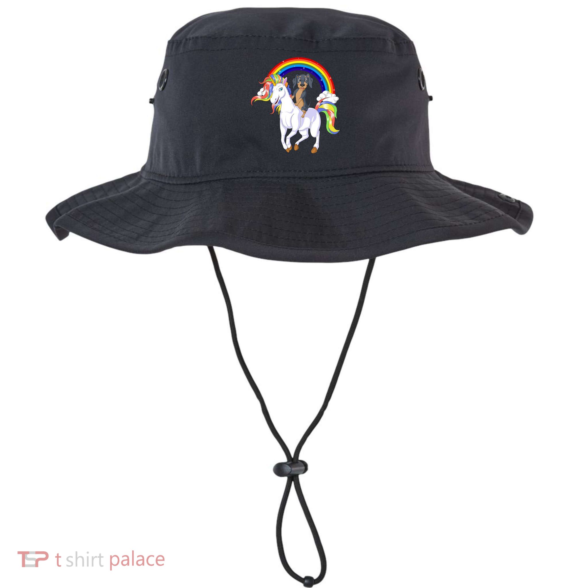 Dachshund Riding Unicorn Bucket Hat