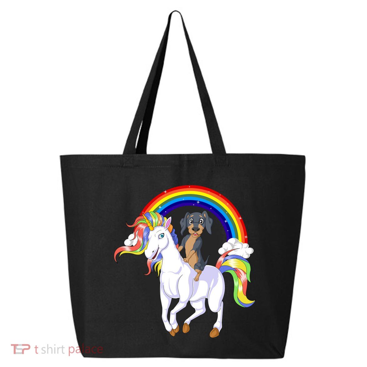Dachshund Riding Unicorn 25L Jumbo Tote