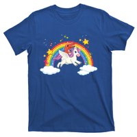 Dinosaur Riding Unicorn Funny Unicorns Rainbow Lover Graphic Cute Gift T-Shirt