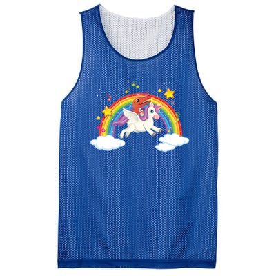 Dinosaur Riding Unicorn Funny Unicorns Rainbow Lover Graphic Cute Gift Mesh Reversible Basketball Jersey Tank