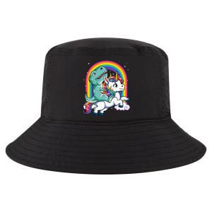 Dinosaur Riding Unicorn Rainbow Gifts T Rex Cool Comfort Performance Bucket Hat