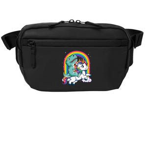 Dinosaur Riding Unicorn Rainbow Gifts T Rex Crossbody Pack