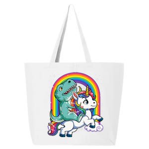 Dinosaur Riding Unicorn Rainbow Gifts T Rex 25L Jumbo Tote