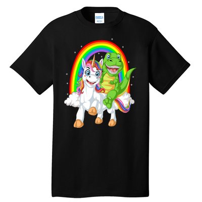 Dinosaur Riding Unicorn Tall T-Shirt