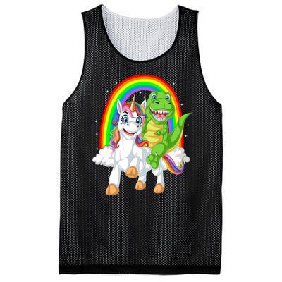 Dinosaur Riding Unicorn Mesh Reversible Basketball Jersey Tank