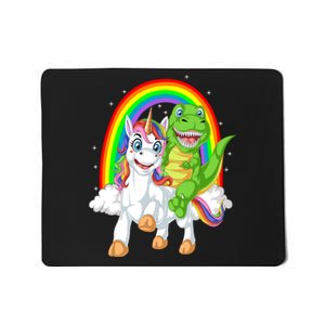 Dinosaur Riding Unicorn Mousepad