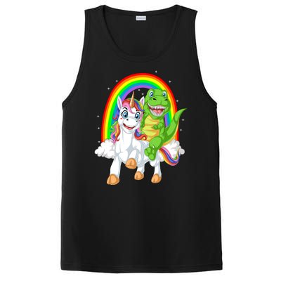 Dinosaur Riding Unicorn PosiCharge Competitor Tank