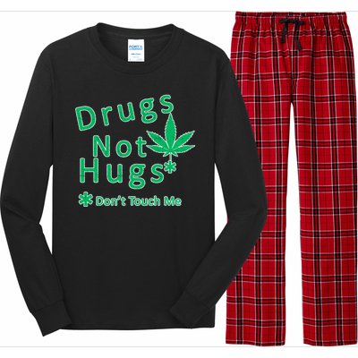 Drugs Not Hugs Don't Touch Me Long Sleeve Pajama Set