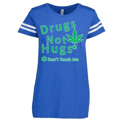 Drugs Not Hugs Don't Touch Me Enza Ladies Jersey Football T-Shirt