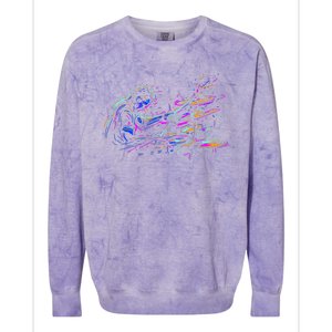 Drummer Abstract Colorblast Crewneck Sweatshirt