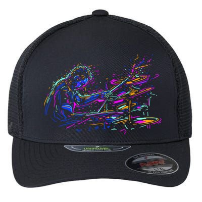 Drummer Abstract Flexfit Unipanel Trucker Cap