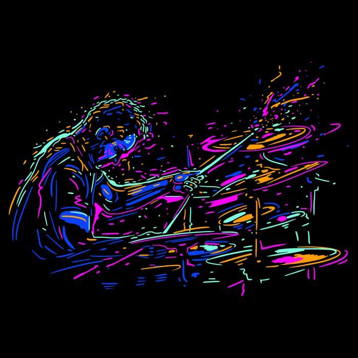 Drummer Abstract Apron