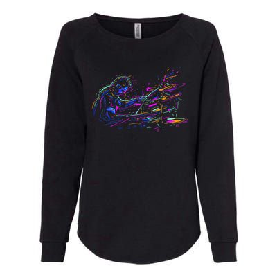 Drummer Abstract Womens California Wash Sweatshirt