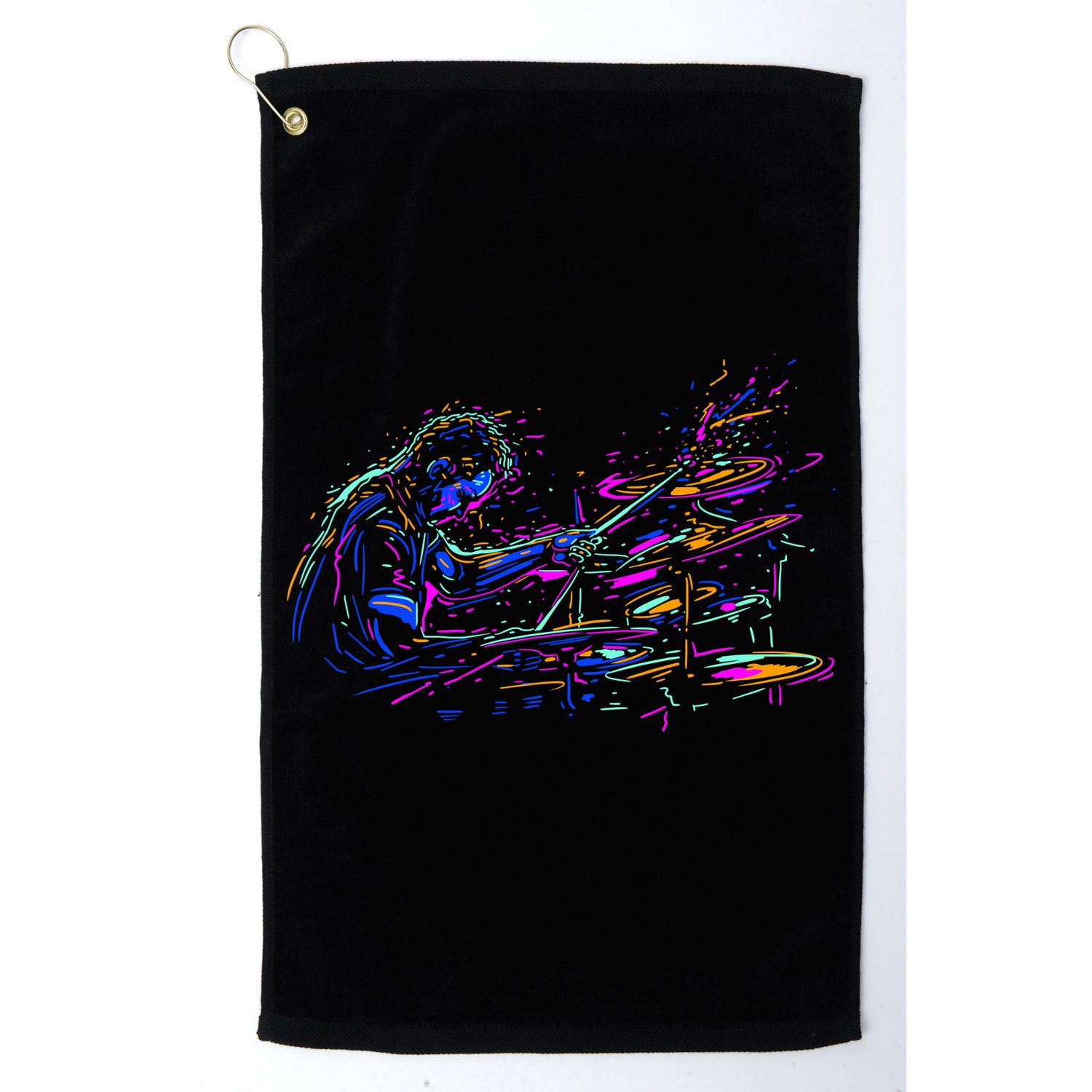 Drummer Abstract Golf Towel