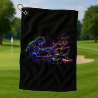 Drummer Abstract Golf Towel