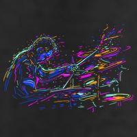Drummer Abstract Golf Towel