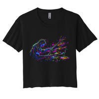 Drummer Abstract Women's Crop Top Tee