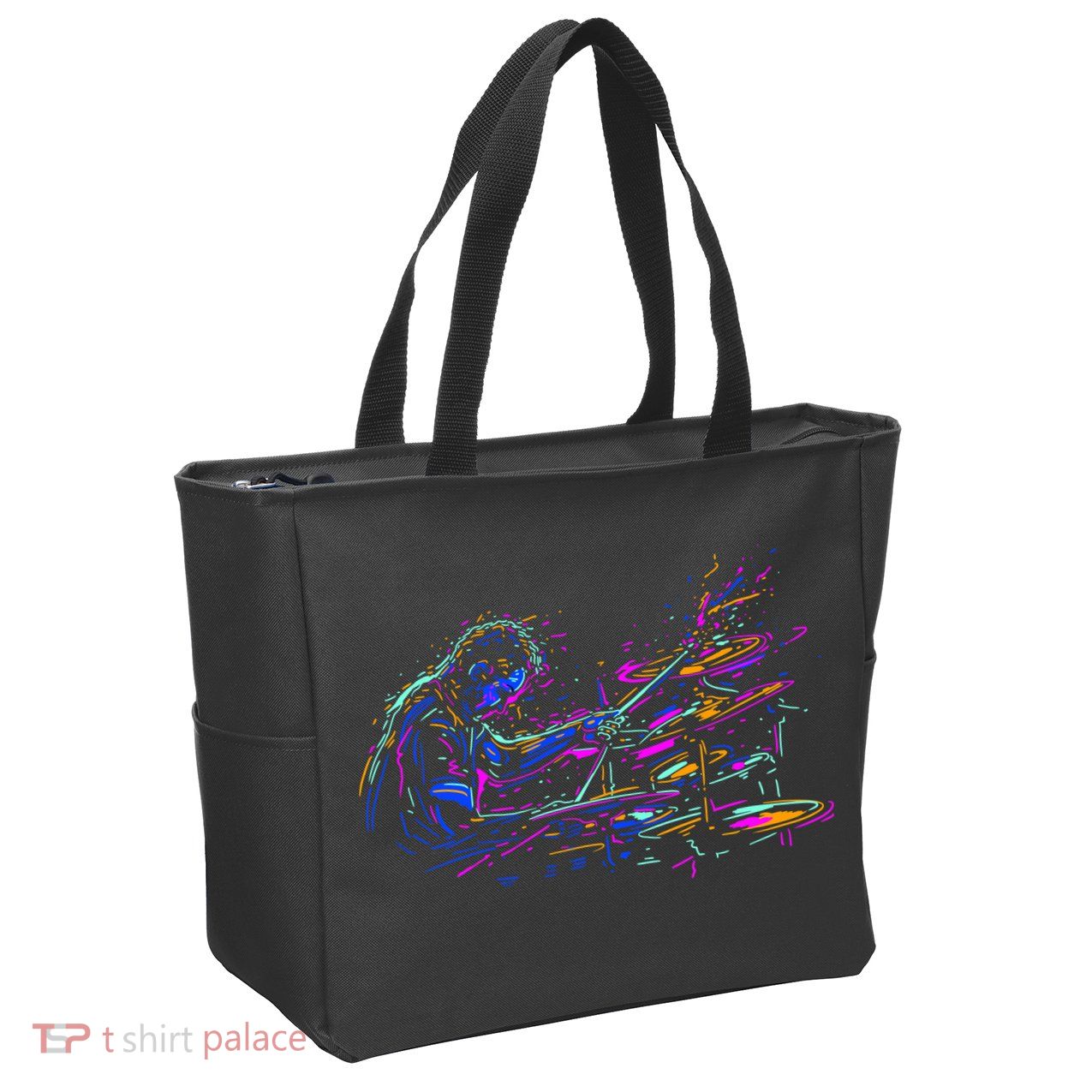 Drummer Abstract Zip Tote Bag