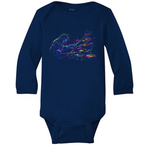 Drummer Abstract Baby Long Sleeve Bodysuit