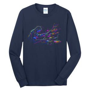 Drummer Abstract Tall Long Sleeve T-Shirt