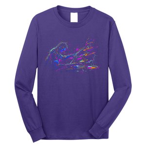 Drummer Abstract Long Sleeve Shirt