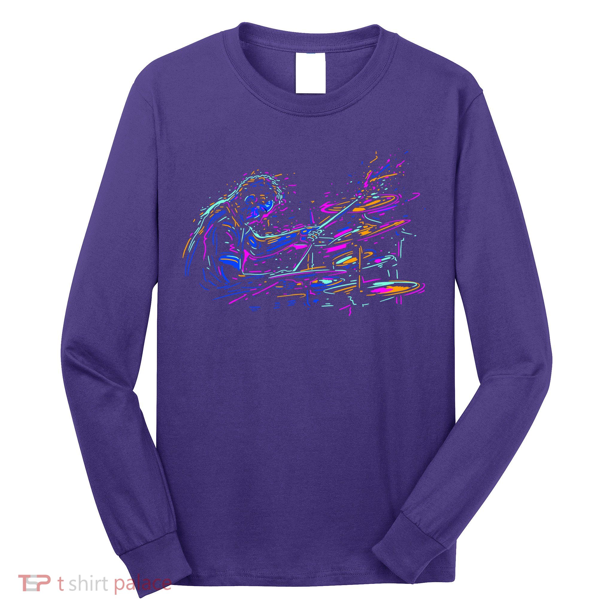 Drummer Abstract Long Sleeve Shirt