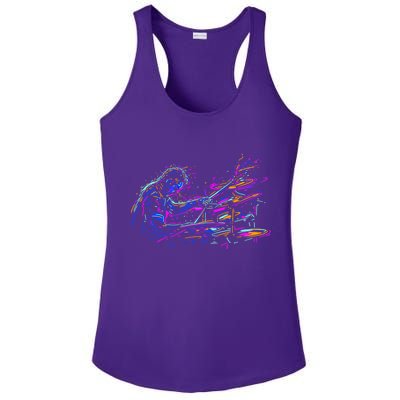 Drummer Abstract Ladies PosiCharge Competitor Racerback Tank