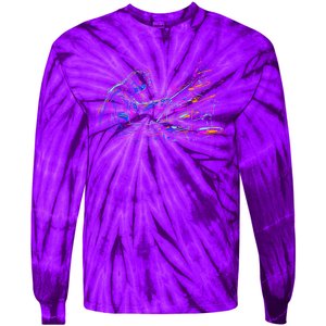 Drummer Abstract Tie-Dye Long Sleeve Shirt