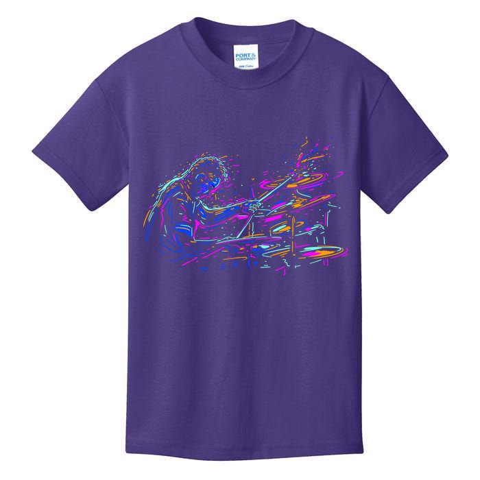 Drummer Abstract Kids T-Shirt