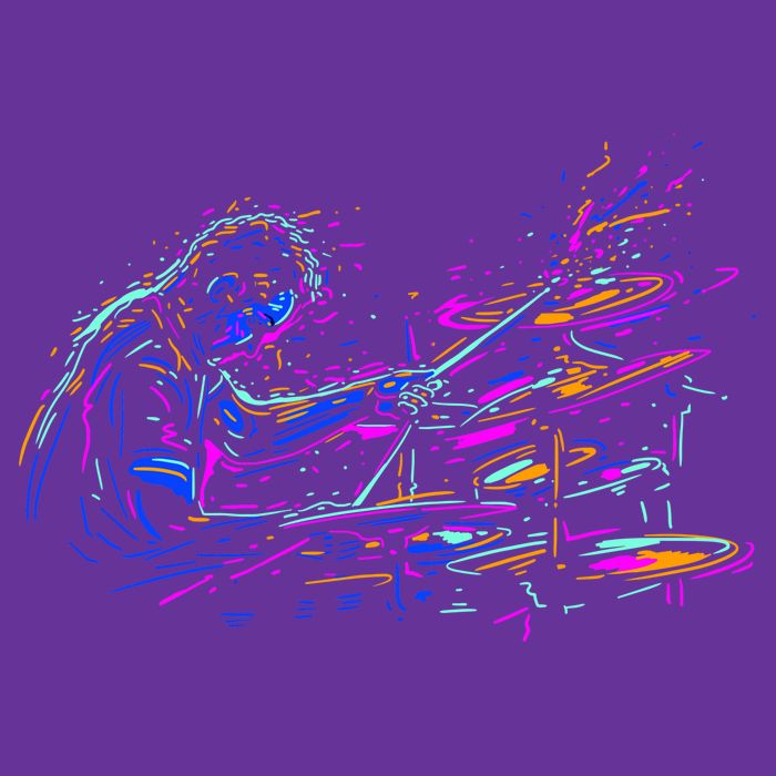 Drummer Abstract Kids T-Shirt