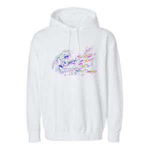 Drummer Abstract Garment-Dyed Fleece Hoodie