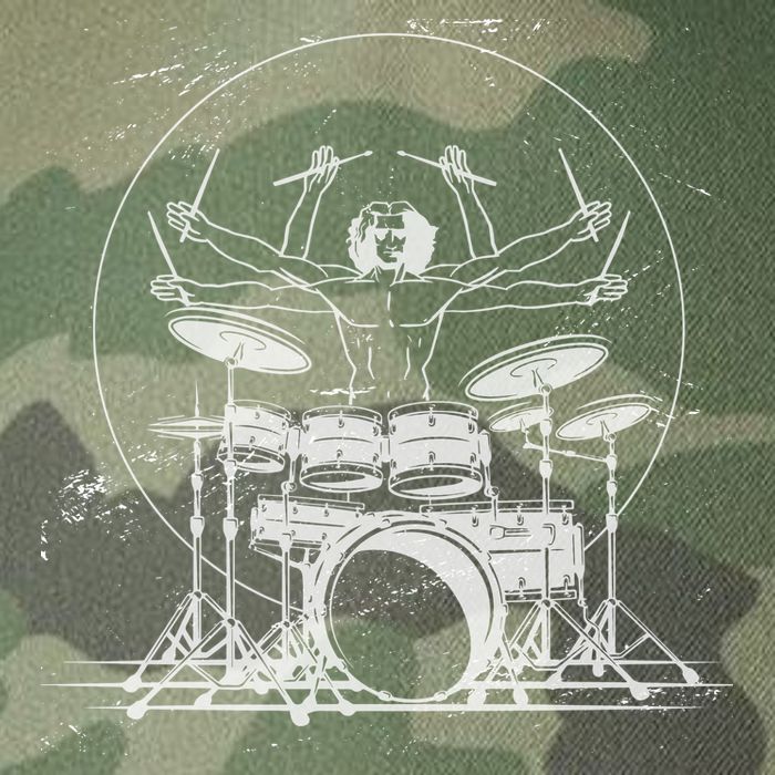 Drummer Playing Rock Band Illustration Legacy Tie Dye Trucker Hat