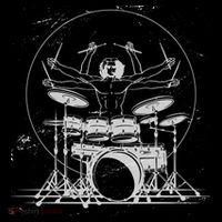 Drummer Playing Rock Band Illustration High Crown Mesh Back Trucker Hat