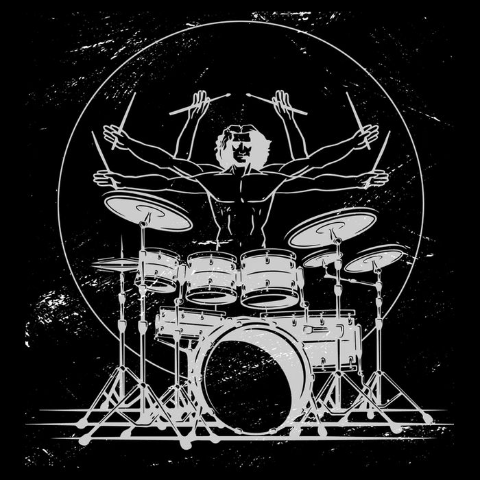 Drummer Playing Rock Band Illustration Impact Tech Backpack