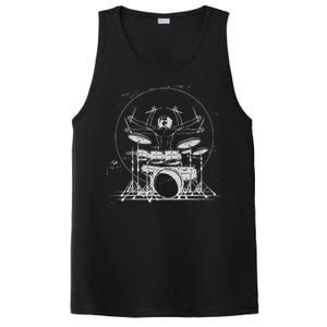 Drummer Playing Rock Band Illustration PosiCharge Competitor Tank