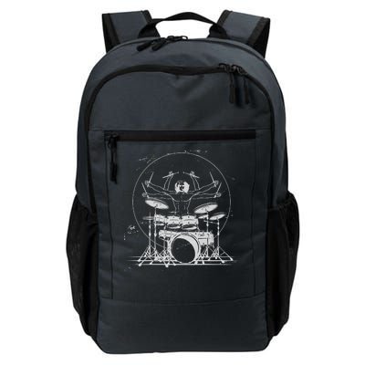 Drummer Playing Rock Band Illustration Daily Commute Backpack