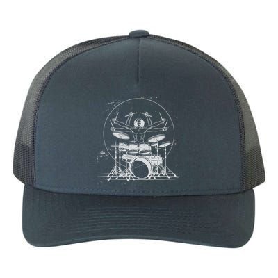 Drummer Playing Rock Band Illustration Yupoong Adult 5-Panel Trucker Hat