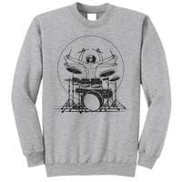 Drummer Playing Rock Band Illustration Sweatshirt