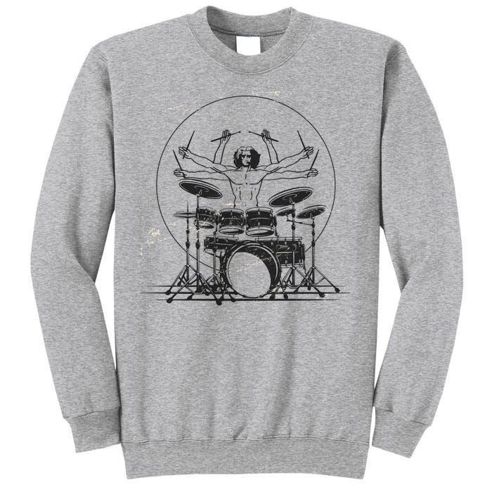 Drummer Playing Rock Band Illustration Sweatshirt