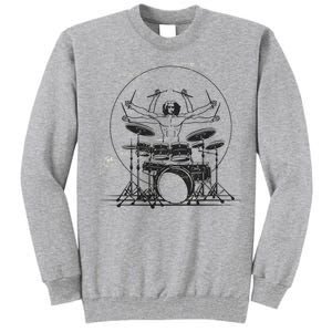 Drummer Playing Rock Band Illustration Tall Sweatshirt