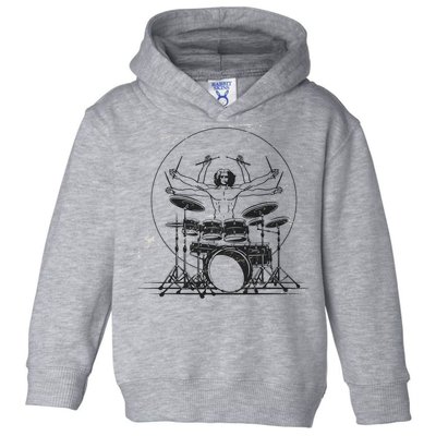 Drummer Playing Rock Band Illustration Toddler Hoodie