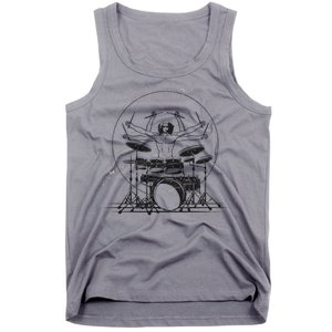 Drummer Playing Rock Band Illustration Tank Top