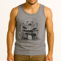 Drummer Playing Rock Band Illustration Tank Top