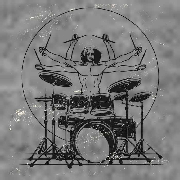 Drummer Playing Rock Band Illustration Wool Snapback Cap