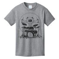 Drummer Playing Rock Band Illustration Kids T-Shirt