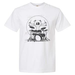 Drummer Playing Rock Band Illustration Garment-Dyed Heavyweight T-Shirt