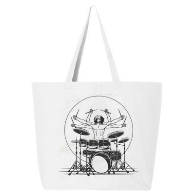 Drummer Playing Rock Band Illustration 25L Jumbo Tote