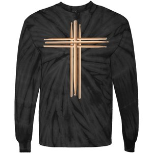 Drumsticks Cross Tie-Dye Long Sleeve Shirt