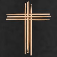 Drumsticks Cross Golf Towel